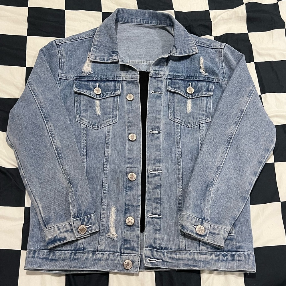 AE "Dog Head" Denim Jacket - blue / XS